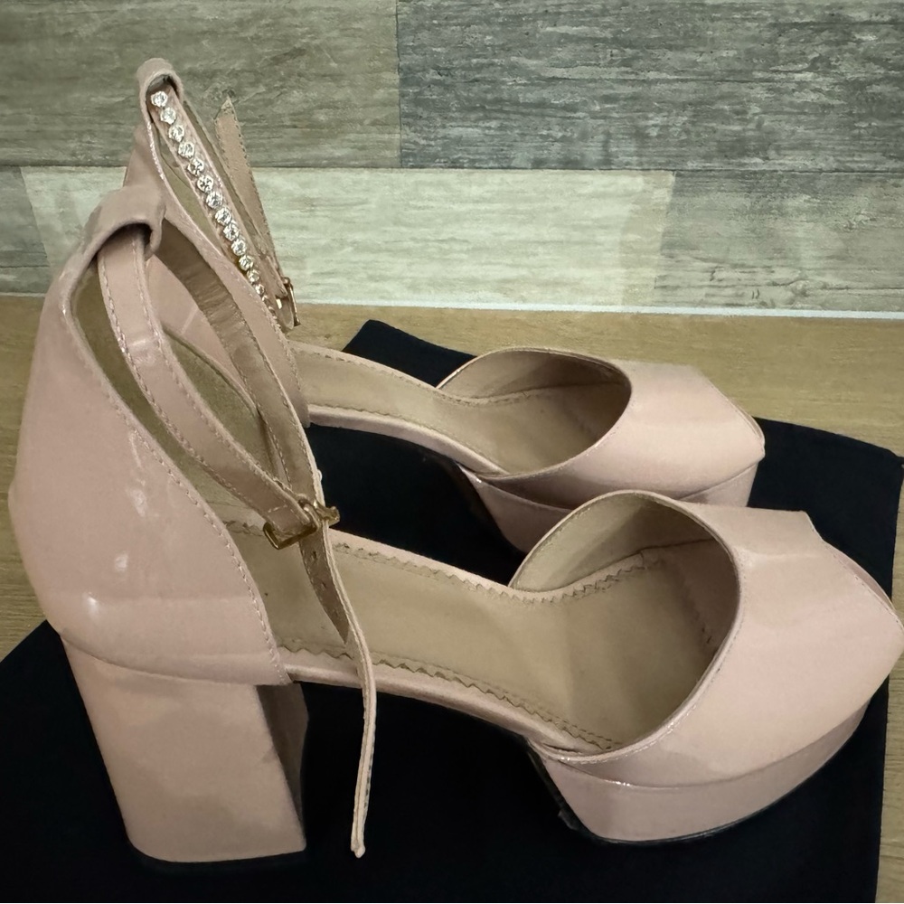 Maje Nude Pink Platform Heels